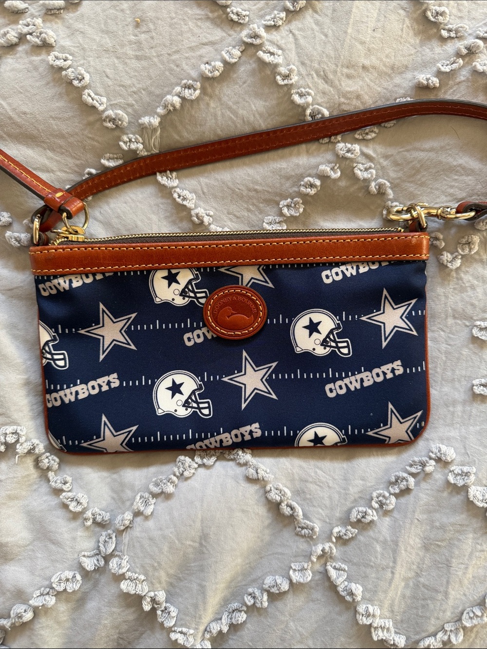 Dooney & Bourke Navy and Brown Dallas Cowboys Crossbody